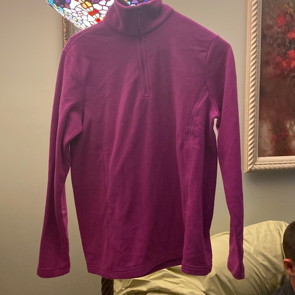 Lands End Quarter-Zip Fleece Pullover - Picture 2 of 5